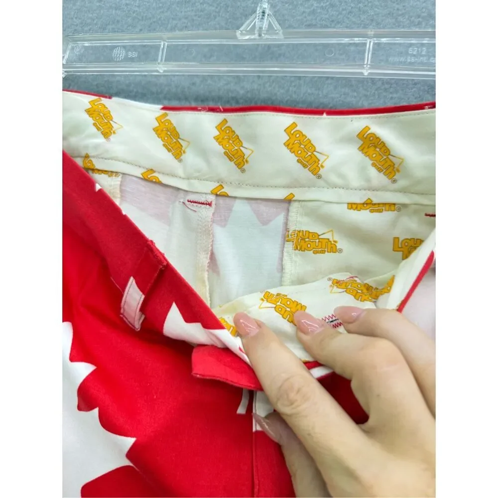 Loudmouth Canada Maple Leaf Men's Heritage Pant Size 36x32 - Picture 9 of 10